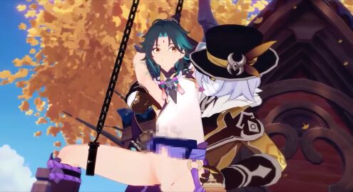 3d animated animation background_character blush bottom_xiao cock dick fatui femboy genshin_impact hung_bottom licking mmd outdoors outside shy tagme video xiao_(genshin_impact)