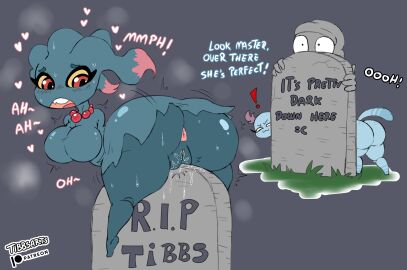 animal_humanoid artist_name ass big_ass bottomless breasts female fur fur_thick_thighs furry generation_2_pokemon ghost ghost_girl grass gravestone grey_background human love_heart masturbation milly_(tibbs) misdreavus nyx_(tibbs) patreon patreon_logo pokemon pokemon_(species) pokémon_(species) shortstack simple_background sweaty sweaty_ass tibbs tibbs_arts voyeurism wooper yellow_eyes