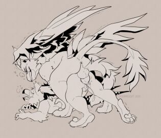 2020 anthro anthro_on_anthro anthro_penetrated anthro_penetrating anthro_penetrating_anthro avian beak bodily_fluids digital_media_(artwork) drooling duo female female_penetrated from_behind_position godafterdark grin gryphon hindpaw looking_pleasured male male/female male_penetrating male_penetrating_female monochrome mythological_avian mythological_creature mythology pawpads paws penetration penile penile_penetration penis penis_in_pussy pussy saliva sex smile solo tan_theme vaginal_penetration wings