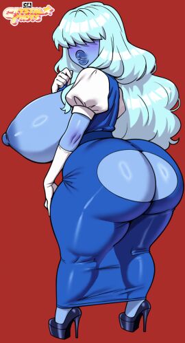areola ass big_ass big_breasts big_butt breasts breasts_bigger_than_head cartoon_network coldarsenal crystal_thots erect_nipples female gem_(species) huge_ass huge_breasts huge_butt nipples sapphire_(steven_universe) shortstack solo steven_universe