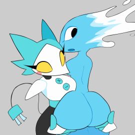 2girls animated ass ass_focus ass_grab blush bonesawbingus chest deltarune deltarune_chapter_2 deltarune_chapter_4 duo female female_focus female_only looking_back miss_mizzle_(deltarune) robot tasque_manager_(deltarune) undertale_(series) video_games water