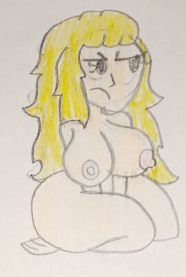 1girls angry big_breasts blonde_hair breasts dire_(liza_the_ungrateful) female female_only lisa_(series) liza_the_ungrateful long_hair nude nude_female sketchpad444 thick thick_hips thick_legs thick_thighs