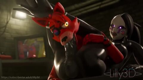 ass bisexual blowjob breasts deepthroat disembowell_(artist) femboy five_nights_at_freddy's forced_oral foxy_(fnaf) futanari lilly_3d marionette_(fnaf) puppet_(fnaf) tagme video