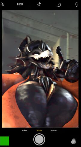 3d anthro between_breasts black_body black_fingernails black_hair black_nails breasts claws cleavage cleavage_storage clothing colored_nails convenient_breasts corridor digital_media_(artwork) electronics eyebrowless eyeliner female filter finger_claws fingernails fluffy furry gigantic_breasts hair half-closed_eyes hi_res jumpsuit lipless makeup mal0 mal0_(species) malo nails narrowed_eyes nauiho neck_tuft open_mouth orange_jumpsuit phone phone_between_breasts phone_screen scp-1471 scp-1471-a scp-1471-a_(da.nilkaz) scp_foundation skulldog_(species) solo source_filmmaker_(artwork) tuft victoria's_secret_compartment