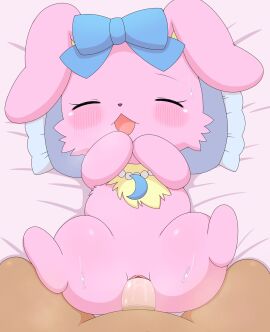 accessory anthro anthro_focus anthro_penetrated azuo bed blue_pillow blue_ribbon blush bow_ribbon chibi clitoris closed_eyes condom faceless_character faceless_human faceless_male female female_focus female_penetrated first_person_view fur furniture genitals hair_accessory hair_ribbon hairbow hi_res human human_on_anthro human_penetrating human_penetrating_anthro human_pov humanoid_genitalia humanoid_penis interspecies jewelpet jewelpet_(species) jewelry lagomorph larger_human larger_male leporid looking_pleasured luna_(jewelpet) lying male male/female male_penetrating male_penetrating_female male_pov mammal necklace on_back on_bed penetrating_pov penetration penile penile_penetration penis penis_in_pussy pillow pink_body pink_fur pussy rabbit ribbons safe_sex sanrio sega sega_fave sega_toys semi-anthro sex sexual_barrier_device size_difference smaller_anthro smaller_female smaller_penetrated vaginal_penetration wearing_condom zoophilia