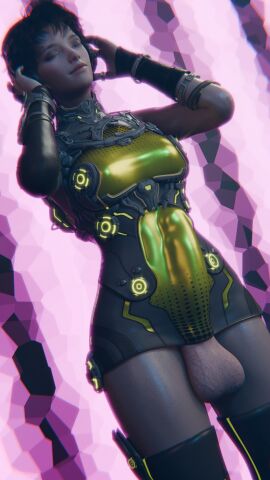 3d alternate_version_available balls ballsack big_balls big_penis big_testicles blender blender_(software) clothed futanari g_shtein intersex luna_(the_first_descendant) penis penis_under_clothes the_first_descendant veiny_balls veiny_testicles