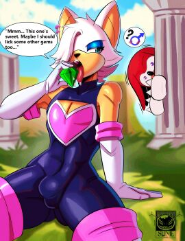 bulge femboy furry genderswap genderswap_(ftm) knuckles_the_echidna male male_rouge rodolfoslime rouge_the_bat rule_63 sega sonic_(series)