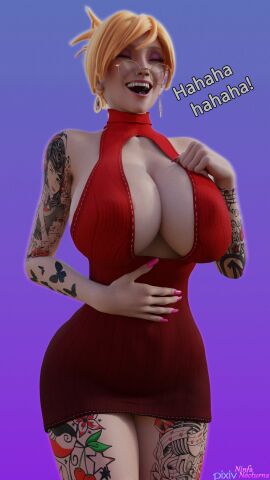 1girls 3d ass big_ass big_breasts big_thighs breasts breasts_bigger_than_head bust busty curvaceous curvy curvy_figure female hips huge_ass huge_breasts large_ass large_breasts light-skinned_female light_skin mature mature_female monique_(ninfanocturna) ninfanocturna original original_character slim_waist tattoo tattoos thick thick_hips thick_legs thick_thighs thighs voluptuous voluptuous_female waist wide_hips