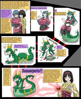 color colored english_text erika_(pokemon) erika_(pokemon_frlg) female forced_transformation human_to_anthro identity_death mind_break pokemon pokemon_(species) pokemon_transformation sabrina_(pokemon) sabrina_(pokemon_frlg) sera-fuku serperior species_transformation speech_bubble transformation transformation_sequence what