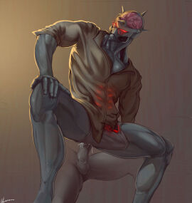 2boys anal anal_sex anon anonymous_male ass brain_drain_(skullgirls) clothed clothed_sex cum_in_ass cumming_inside cyborg ekzonzz erection erection_pushing_underwear erection_under_clothes erection_under_clothing faceless_character faceless_male functionally_nude gay glasses jockstrap male male/male male_only muscle_bottom muscles muscular necktie partially_clothed penis power_bottom reverse_cowgirl_position robot robot_penis skullgirls socks straddling variant variant_set yaoi