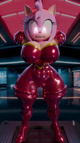 3d amy_rose animated brainwashed female hedgehog hedgehog_girl horny in_heat latex latex_suit meat_corps meatcorp mobian_(species) mobian_hedgehog pink_fur sonic_(series) sonic_the_hedgehog_(series) squatting tagme video