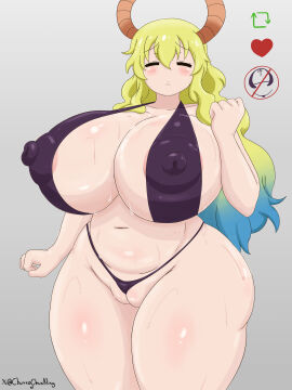 anime big_areola big_ass big_breasts big_butt big_nipples bigger_female bikini blonde-haired_female blonde_female blonde_hair breasts chucklingchurro fanart female giant_breasts lucoa lucoa_(maidragon) miss_kobayashi's_dragon_maid quetzalcoatl_(dragon_maid) quetzalcoatl_(miss_kobayashi's_dragon_maid) rule34 rule_34 sexy sexy_body sexy_female