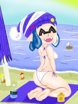 beach bikini bobble_(splatoon) bobbletah female inkling inkling_girl splatoon