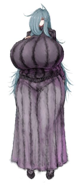 1girls 2b213 big_breasts blue_hair breasts breasts_bigger_than_head color curvaceous curvaceous_body curvaceous_female curvaceous_figure curvaceous_hips curvy curvy_body curvy_female curvy_figure devious_grin evil_grin eyebags female female_focus female_only hourglass_figure huge_breasts large_breasts long_hair mei's_mother_(2b213) milf one_eye_covered seductive seductive_gaze seductive_look seductive_smile slim_waist smile smiling thick_thighs tight_clothing voluptuous voluptuous_female wide_hips