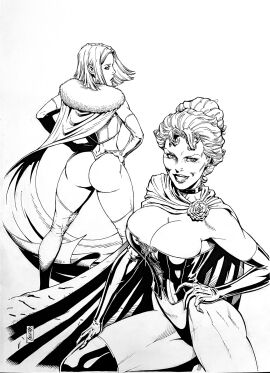 2girls ass big_ass big_breasts big_thighs black_queen blonde_hair blue_eyes bob_cut breasts bust busty curvaceous curvy curvy_figure digital_media_(artwork) emma_frost eyelashes female hellfire_club hips hourglass_figure huge_ass huge_breasts huge_thighs j_johnson_art jason_johnson_art jean_grey large_ass large_breasts large_thighs legs light-skinned_female light_skin marvel marvel_comics mature mature_female medium_hair multiple_females multiple_girls mutant mutant_(marvel) red_hair slim_waist thick thick_hips thick_legs thick_thighs thighs voluptuous waist white_queen wide_hips wide_thighs x-men