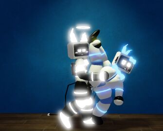 3d bowtie bowtie_on_head breasts cord_tail cum_in_pussy female frown goofylookin halo head_injury heart-shaped_pupils horns large_breasts large_penis male male_penetrating penis pussy roblox source_request standing_on_one_leg standing_sex tv_head_robot unamused vaginal_penetration wires