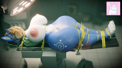 1girls 3d alien_(franchise) areolae arms_tied ass ass_bigger_than_head big_areola big_ass big_breasts big_butt blue_hair breasts breasts_bigger_than_head bubble_ass bubble_butt crossover curvaceous curvy curvy_figure erect_nipples facehugger female female_only furry ghostoast huge_ass huge_breasts krystal krystal_(dogzeela) nintendo nipples nude operating_room operating_table parasite pubic_hair pussy restrained solo solo_female star_fox thick_thighs unseen_female_face voluptuous voluptuous_female wide_hips