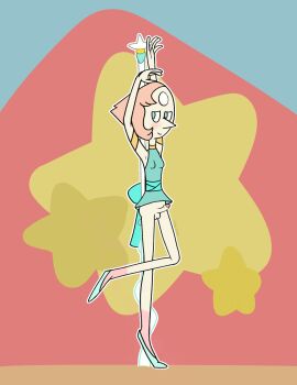 alien alien_humanoid balls blush breasts cartoon_network clothed clothing dancing erection female flats forehead_gem futanari gem gem_(species) genitals hi_res humanoid humanoid_genitalia humanoid_penis intersex melee_weapon nude otterbutts partially_clothed pearl_(gem_species) pearl_(steven_universe) penis pole pole_dancing polearm shoes small_breasts smile solo spear steven_universe weapon