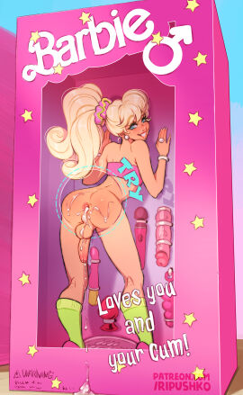1boy 2024 alternate_version_available anal_creampie androgynous ass back back_view backsack balls ballsack barbara_millicent_roberts barbie_(franchise) barbie_(margot_robbie) blonde_hair blonde_male blue_eyes bubble_ass bubble_butt cock-tail creampie cum cum_drip cum_in_ass cum_inside erect_penis erection femboy femboy_only femboysub feminine feminine_body feminine_faced_male feminine_male feminine_pose feminization gaping_anus genderswap genderswap_(ftm) girly hands_on_wall looking_back loose_anus male male_only penis ponytail pose posing rear_view ripushko rule_63 sissification sissy sissyfication smile smiling solo solo_femboy solo_focus toy trap
