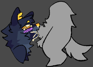 ambiguous_gender anthro balls balls_deep balls_tuft blue_body blue_fur blush blush_stickers bodily_fluids canid canine cum cum_drip cum_in_mouth cum_in_nose cum_inside cum_on_face dripping duo fellatio fur genital_fluids genitals hi_res looking_up looking_up_at_partner male mammal moonkitty03 oral oral_penetration penetration penile penis quasar_(moonkitty03) sex star_pupils tears tuft yellow_eyes