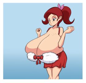 1girls audrey_page big_breasts breasts breasts_bigger_than_head female freckles freckles_on_breasts freckles_on_face gigantic_breasts golden_girl huge_breasts hyper hyper_breasts lucy_fuchs massive_breasts tagme the_developing_adventures_of_golden_girl