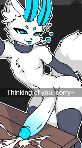 2024 anthro arm_warmers armwear arthropod blep bodily_fluids caption choker clothing cum cum_on_table felid fluffy genital_fluids genitals heart_symbol humanoid_genitalia humanoid_penis hybrid insects jewelry legwear lepidopteran male male_only mammal moth moth_cat_(skrivhatoro) necklace penis selfie skrivhatoro slim solo thigh_highs tongue tongue_out