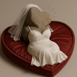 ai_generated animate_inanimate bride bride_veil lambai11 not_porn sfw shitpost stone wedding_dress white_clothing