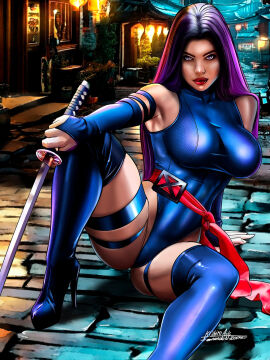 1girls ass big_ass big_breasts breasts bust busty chest curvaceous curvy curvy_figure digital_media_(artwork) female hips hourglass_figure huge_ass huge_breasts killbiro large_ass large_breasts legs light-skinned_female light_skin marvel marvel_comics mature mature_female mutant_(marvel) psylocke_(kwannon) slim_waist thick thick_hips thick_legs thick_thighs thighs voluptuous waist wide_hips x-men