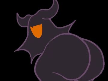 animated anus_peek ass ass_focus berryofmalice big_ass deltarune deltarune_chapter_3 eram non-human puckered_anus shadow_mantle tagme visible_anus
