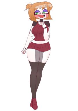1girls baby_(fnafsl) blush breasts circus_baby circus_baby_(fnaf) female female_only five_nights_at_freddy's five_nights_at_freddy's:_sister_location ginger hss_dada realistic_proportions red_socks reddit small_breasts socks solo stockings tagme thighs