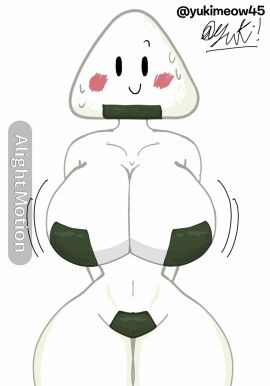 absurd_res absurd_resolution absurdres alight_motion animated artist_name artist_signature artist_watermark battle_for_dream_island bfb bfdi big_breasts breasts cleavage covering_breasts food food_creature food_humanoid hi_res high_resolution highres humanoid japanese_food jiggling_breasts maebari motion_lines object_head object_show object_shows onigiri onigiri_(tpot) seaweed self_upload tagme the_power_of_two thick_thighs thighs tpot watermark white_background yuki!_(artist) yukimeow45