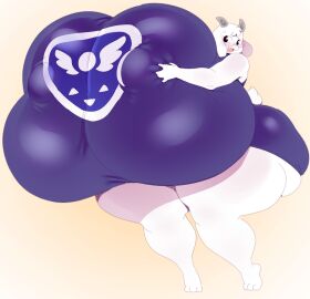 angstrom anthro ass breasts breasts_bigger_than_torso dress female goat huge_ass huge_breasts hyper_ass hyper_breasts nipple_bulge thick_thighs toriel undertale undertale_(series) wide_hips