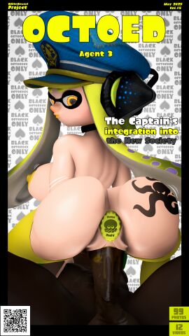 1boy 1girls 3d agent_3_(splatoon) ass ass_focus big_breasts blacked bouncing bouncing_ass breasts captain_hat dark-skinned_male dark_skin english_text female hair hair_tentacles hat huge_cock inkling inkling_girl interracial interspecies kaori_(splatoon) large_penis light-skinned_female light_skin lipstick_mark long_hair looking_at_penis looking_back magazine magazine_cover male naked navel nintendo nipples octoed octoling octoling_boy octoling_on_inkling orange_eyes penis precum property qr_code queen_of_octos queen_of_spades raceplay reverse_cowgirl_position riding sex sfm source_filmmaker splatoon splatoon_(series) stockings straight tagme tattoo text two-tone_hair unseen_male_face whiteweasel