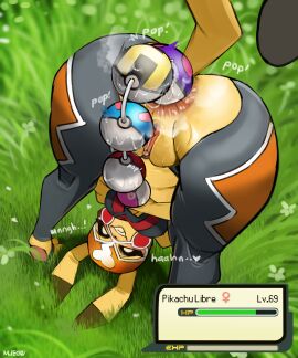 1girls anal anal_beads anal_beads_in_ass anal_sex anal_tugging anthro anus ass big_anus big_ass big_butt blush bodily_fluids bottomwear breasts clothing cosplay_pikachu cosplay_pikachu_(character) cosplay_pikachu_(costume) female female_only fur genitals hi_res latex latex_clothing legwear looking_at_viewer looking_back looking_back_at_viewer love_ball master_ball mjeow naked nintendo nude object_in_ass penetration pikachu pikachu_libre poke_ball poke_ball_anal_beads poke_ball_insertion poke_ball_sex_toy pokeball pokemon pokemon_(species) pokémon_(species) pussy sex sex_toy sex_toy_in_ass sex_toy_insertion smile smiling_at_viewer smug smug_face solo spread_anus spread_legs spreading steam sweat tail tight_bottomwear tight_clothing tight_fit tights ultra_ball