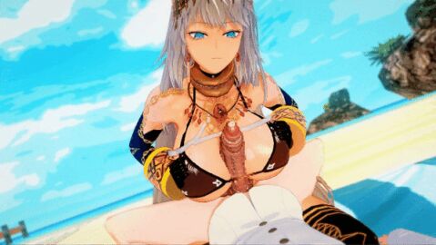 1boy 1milf 3d animated artist_request balls beach beach_sex black_bikini black_bra black_handwear black_kneehighs blue_eyes bouncing_breasts breasts captain_nemo_(fate) clothed_female_clothed_male clothed_male_clothed_female clothed_sex cum cumshot curvaceous ejaculation emotionless emotionless_female emotionless_sex erection fate/grand_order fate_(series) female grey_hair hongcha03 huge_breasts knee_highs koikatsu looking_at_each_other looking_at_partner male milf muscular muscular_female nemo_(fate) paizuri paizuri_lead_by_female paizuri_on_lap penis penis_between_breasts precum precum_leak precum_leaking queen seductive_body semen sex sexy_beach swimzuri testicles tiara ugoira voluptuous voluptuous_female voluptuous_milf zenobia_(fate)