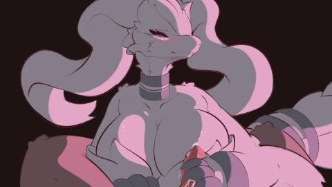 2d_animation animal_genitalia animal_penis animated anthro big_breasts blue_eyes bodily_fluids breasts canine_genitalia canine_penis claws cleavage clothed clothing cum cum_on_penis dragon duo erection female fluffy fluffy_tail frame_by_frame fur furred_dragon furred_scalie generation_5_pokemon genital_fluids genitals handjob hi_res huge_breasts infinite_cum infinite_genital_fluids legendary_pokemon loop male male/female mythological_creature mythological_scalie mythology nintendo penile penis pokemon pokemon_(species) reshiram rokitsune scalie seamless_loop sex short_loop tail white_body white_fur