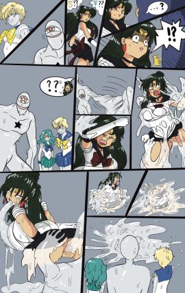 assimilation bishoujo_senshi_sailor_moon bottomless clothed clothing comic constricted_pupils death female female_death fucktoy695 futa_transformation futanari goo_transformation haruka_tenou human intersex light-skinned_female light_skin melting michiru_kaiou monster_rape mostly_clothed penis sailor_neptune sailor_pluto sailor_uranus setsuna_meiou sex skirt standing tan transformation wide_eyed