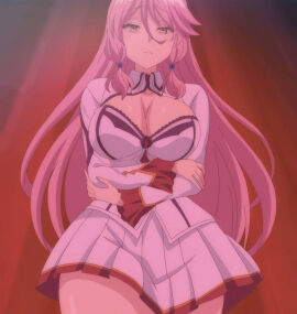 1girls anime_screencap bad_girl big_breasts breasts deviantart evil female female_focus female_only flare_arlgrande_jioral green_eyes looking_at_viewer official_art pink_hair princess redo_of_healer solo thighs