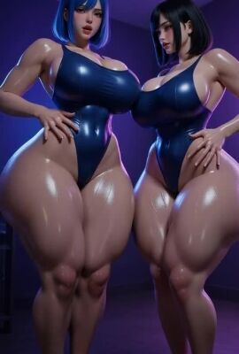 2girls ai_generated ass ass_clapping ass_ripple ass_smash ass_to_ass big_ass big_butt blue_eyes bodily_fluids breasts clapping_ass clapping_cheeks duo female female_focus female_only flat_chest flat_chested large_ass large_butt long_hair looking_at_viewer looking_back multiple_females multiple_girls niduscharger pantyhose short_hair shorter_than_30_seconds small_breasts sound sound_edit swamp_ass sweat sweating tagme thick_ass thick_thighs thighs video