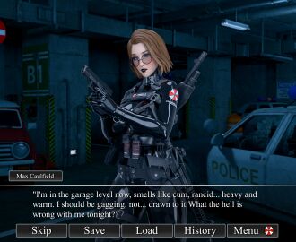 1girls 3d assault_rifle black_lipstick blender brown_hair clothed_female corset crossover cuff_(restraint) english_text female female_only fetish game_ui glasses gun gun_holster hi_res high_resolution holding_weapon holster latex latex_clothing latex_hood latex_suit life_is_strange life_is_strange:_double_exposure lipstick max_caulfield neck_corset pistol resident_evil round_glasses rubber shiny_clothes shotgun skyebunny text tight_clothing umbrella_corporation visual_novel visual_novel_interface