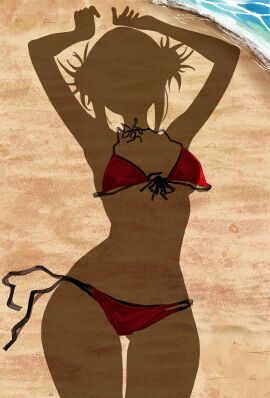 1girls absolutely_nothing_on absurdres barefoot beach beach_background beach_nudity bikini boku_no_hero_academia breasts completely_naked completely_nude dressed_shadow_(meme) female female_only fully_naked fully_nude hair_bun highres himiko_toga implied_nudity medium_breasts multiple_females multiple_girls my_hero_academia naked naked_female nude nude_female ocean outdoors public_indecency public_nudity red_bikini self_exposure solo solo_female swimsuit swimwear swimwear_removed tagme toga_himiko uncensored unworn_bikini zd_(pixiv6210083)