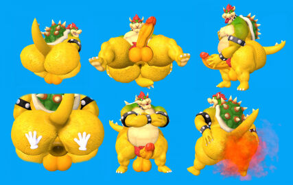 3d_(artwork) anthro anus ass backsack balls belly big_butt bowser bowser_day burning butt_on_fire crossed_arms digital_media_(artwork) dragon dragon_koopa fart fire genitals hi_res huge_butt kanebrentkoopa king_koopa koopa lying male mario_(series) mario_bros mythological_creature mythological_scalie mythology nintendo on_back overweight pecs penis reptile scalie shell slightly_chubby source_filmmaker_(artwork) spread_anus spread_butt spreading standing tecbuttlovefa thick_thighs turtle