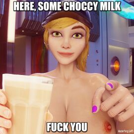 3d accurate_art_style completely_nude female female_only five_nights_at_freddy's five_nights_at_freddy's:_security_breach looking_at_viewer masteryorg0 meme milk nude nude_female solo vanessa_(fnaf)
