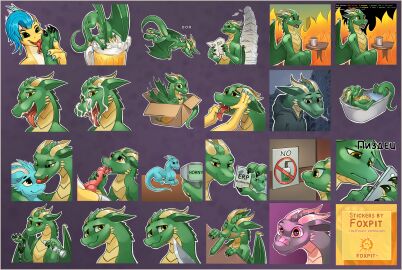 absurd_res alcohol animal_genitalia balls beer beverage bodily_fluids box claws clothing collar container cum cum_on_face dragon duo feral footwear foxpit genital_fluids genitals green_eyes hi_res kobold legwear licking licking_paws loksy_(foxpit) male male/male mythological_creature mythological_scalie mythology oral saliva saliva_on_tongue scalie sheath socks solo sticker sucking text tongue varrenlad white_clothing white_footwear white_legwear white_socks yellow_body