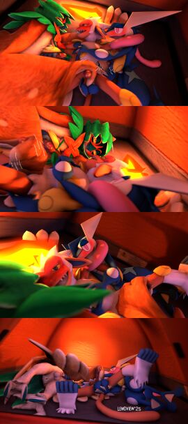 3d absurd_res amphibian anthro anus ass avian balls balls_grab beak bird blush camping camping_tent decidueye digital_media_(artwork) ears_down eyebrows fangs feathers feet fiery_hair frog generation_4_pokemon generation_6_pokemon generation_7_pokemon genitals greninja group half-closed_eyes handjob haplorhine happy happy_sex head_turned head_turned_sideways hi_res hindpaw hug infernape jerked_silly jerking legs_together lewdview long_tongue looking_at_another looking_pleasured lying male male/male mammal membrane_(anatomy) monkey narrowed_eyes nintendo nude on_back on_side open_mouth owl paws penile penis pivoted_ears pokemon pokemon_(species) primate raised_eyebrows raised_leg sequence sex sideways source_filmmaker_(artwork) tail tail_feathers talons teeth threesome_handjob toes tongue trio webbed_feet wings