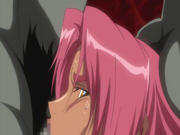 animated animated_gif cum_in_mouth ejaculation ingrid_(taimanin_asagi) monster monster_cock orc sperm taimanin_(series) taimanin_asagi