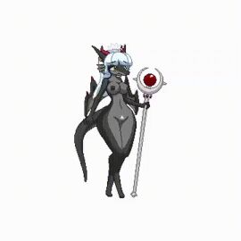 1girls 4_horns animated big_ass big_breasts bottom_heavy breasts countershading dragoness eyelashes_visible_through_hair female green_eyes head_fins holding_staff holding_weapon horns legs_crossed long_hair long_snout long_tail loop m.u.g.e.n navel neutral_expression nude nude_edit original panthefox pixel_animation pubic_hair pussy reptile_humanoid scalie scepter small_feet solo sprite thick_thighs tiara truffe_etherstein winged_dragon wings