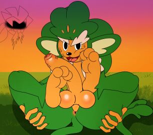absurd_res anthro anus ass autofootjob balls big_penis bodily_fluids erection feet foot_fetish foot_focus foot_play foreskin generation_5_pokemon genitals grass grass_field haplorhine hi_res inviting kui_(nezuruiart) male male_only mammal masturbation monkey nezuruiart nintendo nosebleed penis plant pokemon pokemon_(species) primate scrafty simisage smile smiling_at_viewer solo spread_anus spread_ass spread_butt spreading sunset sweat sweatdrop uncircumcised