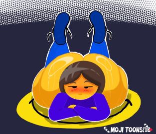 1girls ass ass_bigger_than_head big_ass big_butt bottom_heavy bottomless brown_hair brown_hair_emoji bubble_ass bubble_butt clothing crossed_arms curvaceous curvy curvy_figure emoji emoji_(race) female female_only huge_ass legs_up looking_at_viewer mostly_nude seductive seductive_look solo solo_female spicymoji sweat sweaty sweaty_ass sweaty_butt thick_thighs voluptuous voluptuous_female wide_hips