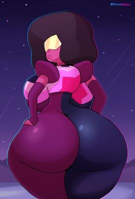 1girls ass back_view cartoon_network fat_ass female female_only fromariels garnet_(steven_universe) huge_ass massive_ass steven_universe tagme